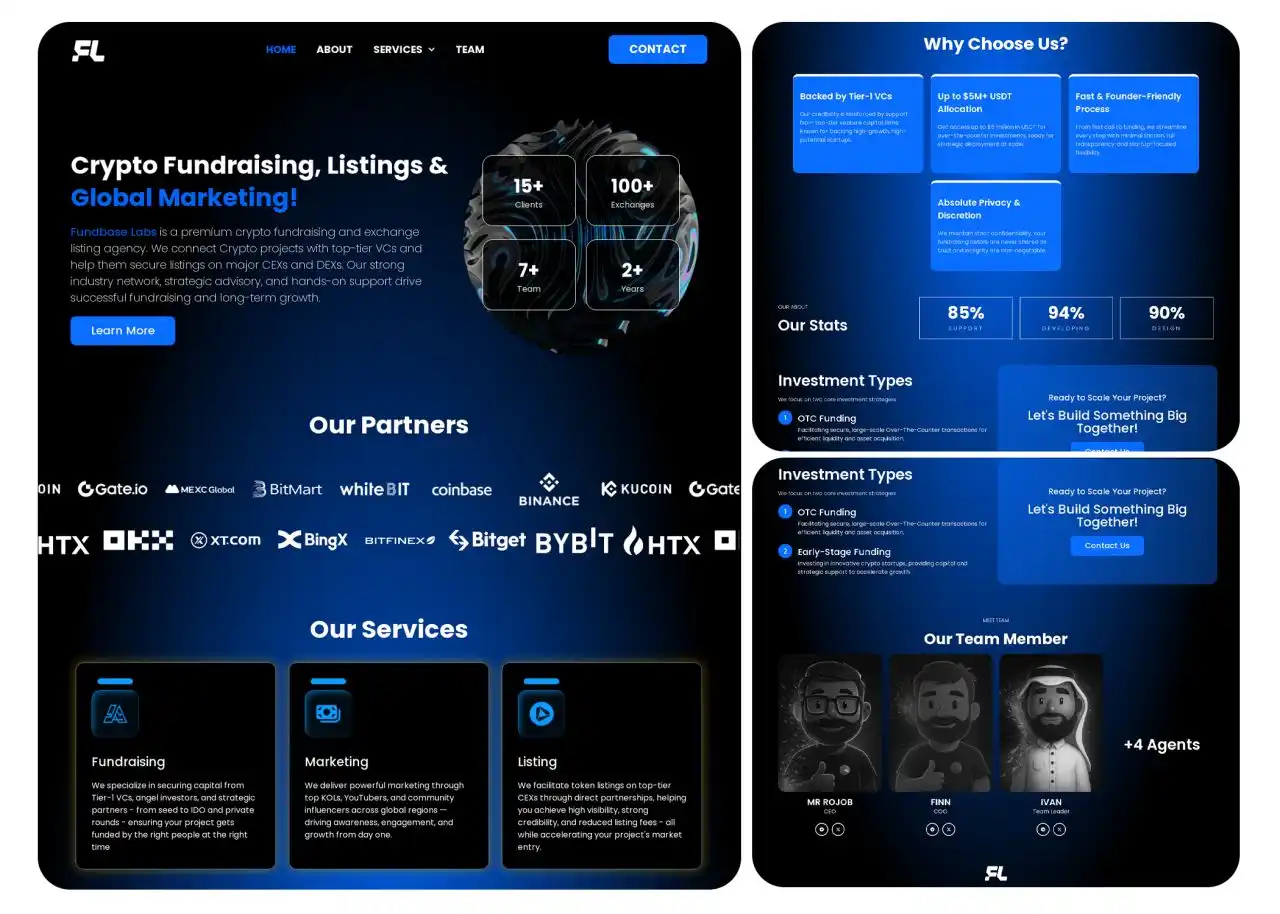 Full-Scope WordPress Website for a Web3 Listing Agency